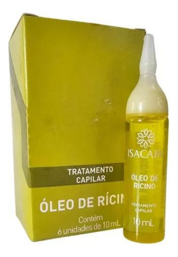 Kit Isacare - Tratamento Capilar Óleo De Rícino 6x10ml