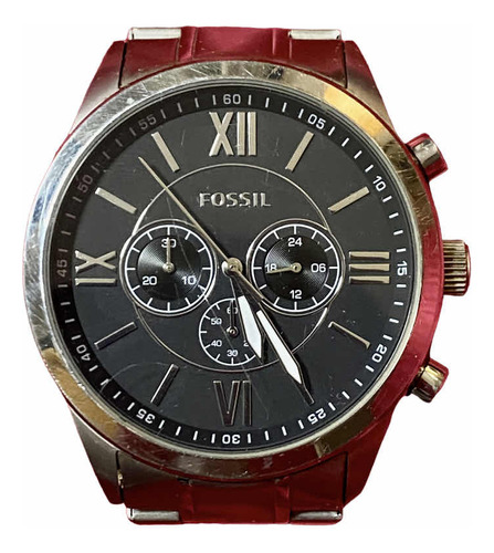 Reloj Fossil Chronograph Bq2146mset Acero Muy Lindo 40mm