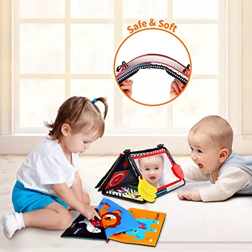 Espejo de tiempo boca abajo para bebés de 0 a 6 meses, juguetes para bebés  de 0 a 6 meses, juguetes Montessori para recién nacidos, juguete de alto