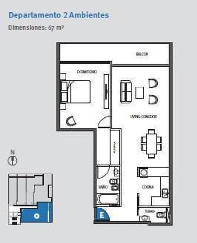 Imagen 8 de 23 de Amplio 2 Ambientes 68m A Estrenar Con Balcon Corrido Al Fte.