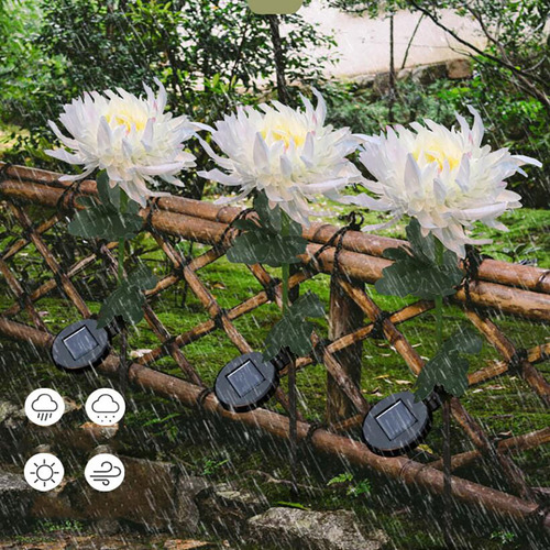 Flor De Simulación De Jardín Exterior Led Ligera, Duradera Y