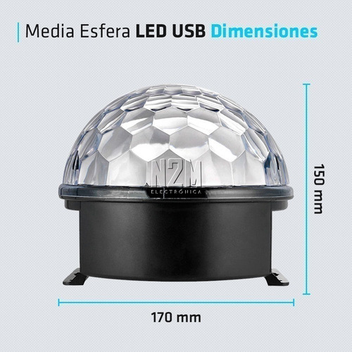 Imagen 5 de 10 de Bola Led Rgb Usb Pendrive Audioritmico Movil Luces Dj Cuotas