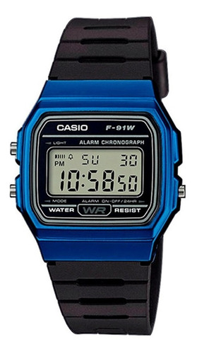 Reloj Hombre Casio F-91wm-2a Azul Retro / Lhua Store