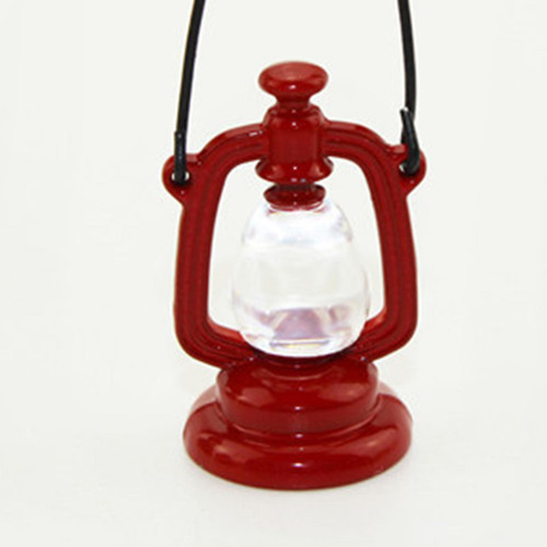 Casa De Muñecas Lámpara De Aceite Retro Miniatura Rojo