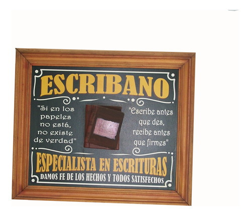 Cuadro Temático Profesiones Decorativo Escribano