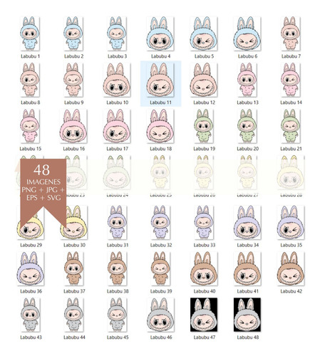 Super Kit Imagenes Cliparts Png Ai Svg Labubu