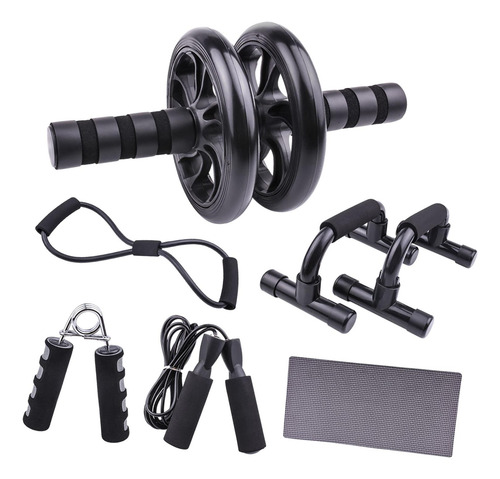 Abs Roller Wheel Hand Gripper 2 Barras De Flexión 7 Uds.