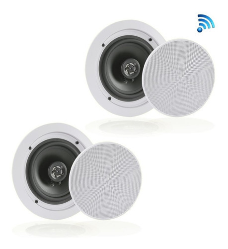 Pyle 2 Parlantes Bluetooth Embutir Techo Musica Funcional 8 Color Blanco