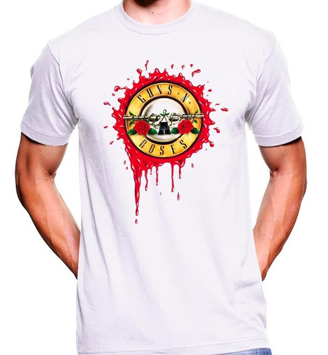 Camiseta Premium Dtg Rock Estampada Guns And Roses