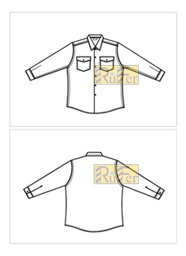 Imagen 2 de 6 de Camisa De Trabajo Rufer Colores Varios 38al44