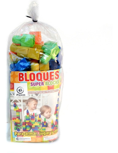 Imagen 4 de 5 de Bloques Super Blocks Bolson X42 Piezas Super Grandes