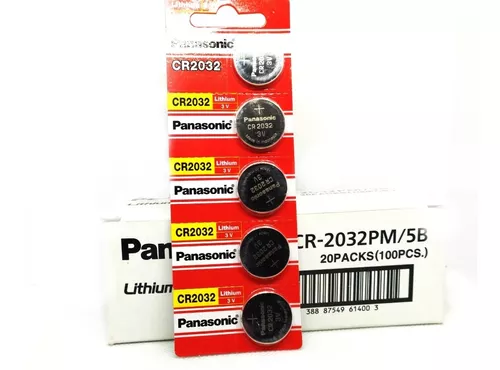 Baterías de litio Panasonic CR2032 de 3 V tipo botón (20 baterías)
