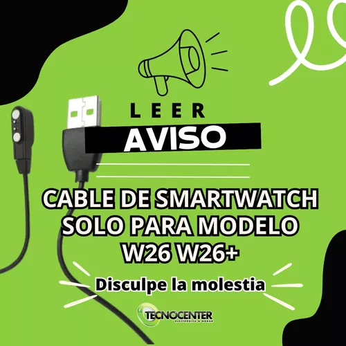 LETI cargador magnético portátil con cable de carga USB para reloj  inteligente iWO W26/W26+