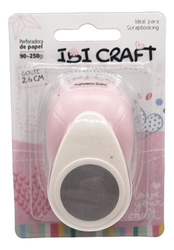 Perforadora Sacabocado Artística Ibi Craft Con Forma 25mm Color Rosa pálido Forma de la perforación Círculo