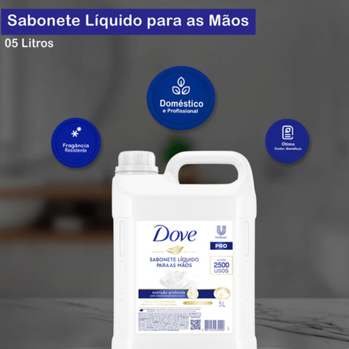 Sabonete Líquido Dove 5l Hidratante Pro Nutrição Profunda