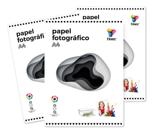 Papel Fotográfico 200 Gramos Marca Tinec 20 Hojas Brillante