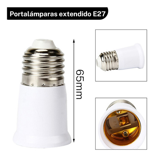 10pcs Extensión Socket Para Lámpara De E27