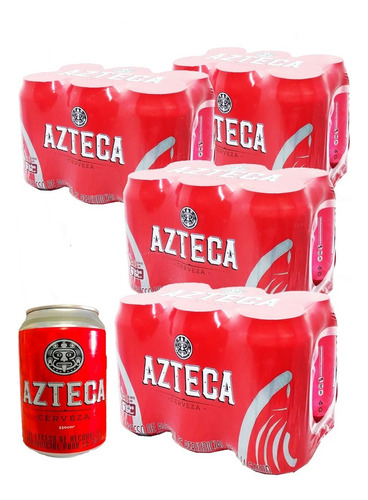 Cerveza Azteca En Lata Bandeja De 24und X - mL a $7