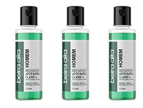 Imagem 1 de 1 de Beira Alta Loção Pós Barba Clássica 120ml (kit C/03)