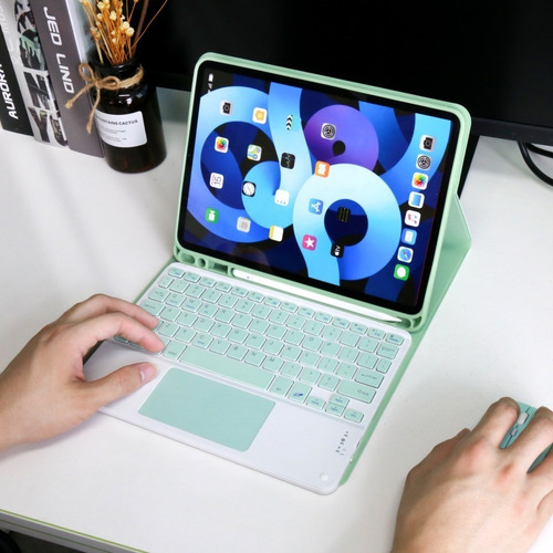 Imagen 2 de 4 de Teclado Magnético Bluetooth Con Touchpad Para Tablet/iPad