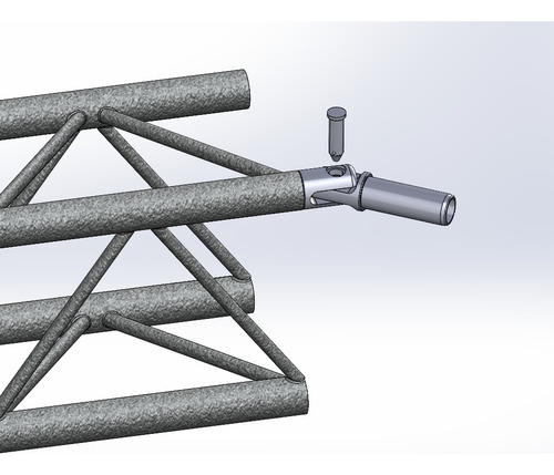 Truss Espigot Bisagra Para Tubo Aluminio 2.0 X Cedula 3/16