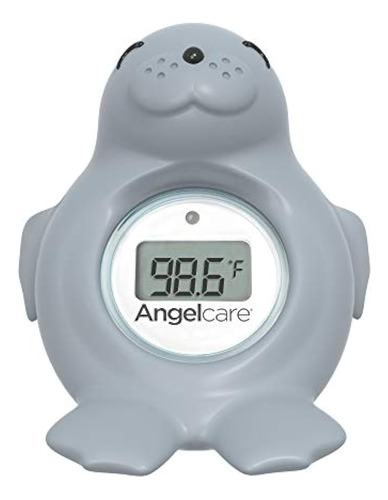 Angelcare Baby Bath & Room Termómetro - Happy Seal, Gris, Bt