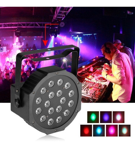 Imagen 6 de 6 de Cañón Led Reflector 18x1 Rgb Audio Rítmico Estrobo Mayoreo