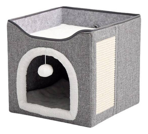 Cama Casa Iglu Para Gato Mascotas 2 Niveles Rascador