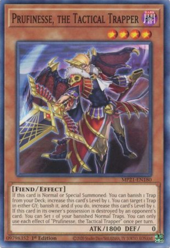 Tarjeta Yugioh! Prufinesso, El Trampero Tactico Mp21-sp180