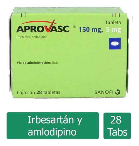 Aprovasc 150 Mg / 5 Mg Caja Con 28 Tabletas