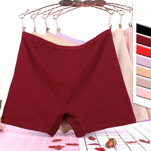 Calzoncillos Tipo Bóxer De Algodón Para Mujer, Cintura Alta,
