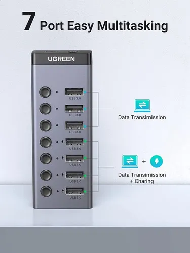 Hub Usb 3.0 De 7 Puertos Us