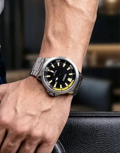 Relógio Masculino Orient Prata Amarelo Mbss1197apysx