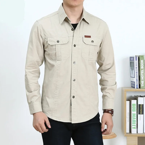 Blusa Tipo Cargo Para Hombre, Táctica, Manga Larga, Militar,