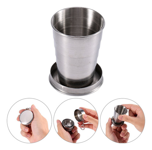 Vaso Plegable De Acero Inoxidable Plegable Para Viajes Al Ai