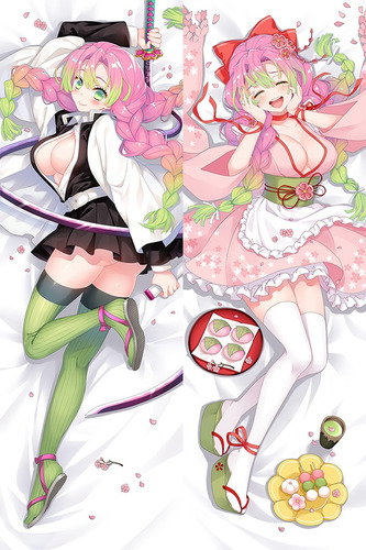 Anime Kimetsu No Yaiba Dakimakura 2 Lados + Relleno 150x50 