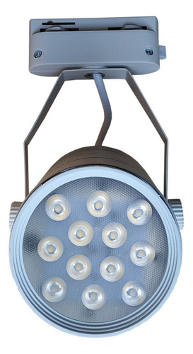 20 Pz Lampara Led Para Riel 12w Elige Color Museo Teatro Ml Color Carcasa Blanca Luz Neutra 4500k