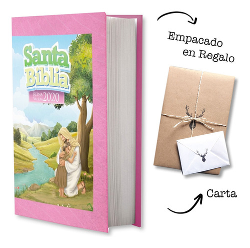 Biblia Rvr 2020 Para Niñas Tapa Dura Rosada