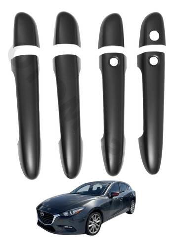 Set Cubre Manillas Black Edition Mazda 3 2017