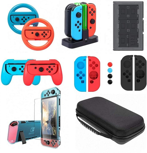 Kit De Accesorios Para Nintendo Switch, Volante, Base D...