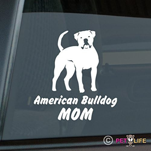 American Bulldog Mamá Pegatina Vinilo Auto Ventana Bul...