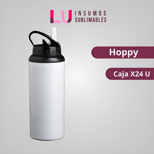 Termo Hoppy 500 Ml X6u - Diseño Moderno Y Funcional Blanco
