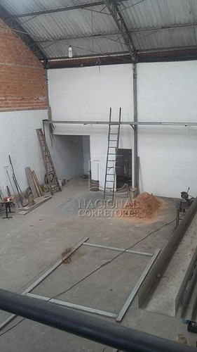 Galpão Para Alugar, 460 M² Por R$ 6.000,00/mês - Vila Sacadura Cabral - Santo André/sp - Ga0489