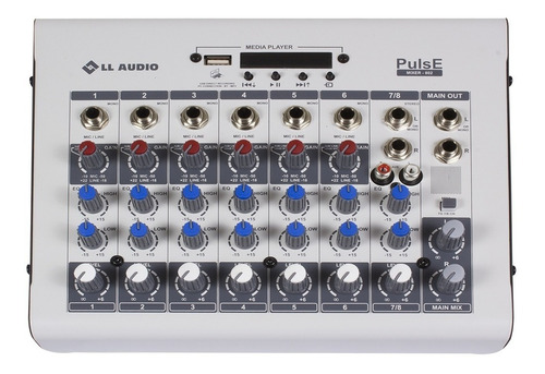 Mesa De Som 8 Canais Interface Usb Ll Audio Pulse 802