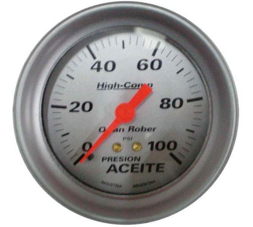 Manómetro Aceite Mecánico High Comp Orlan Rober 1015 P 100