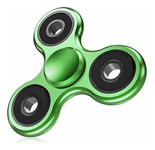 Fidget Spinner Para La Ansiedad Antiestres Verde De Metal