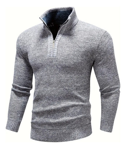 Jersey Para Hombre Con Cuello Alto, Cómodo Y Cómodo Cierre