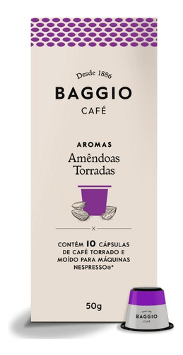 Café Baggio Para Nespresso, Amêndoas Torradas, 10 Cápsulas