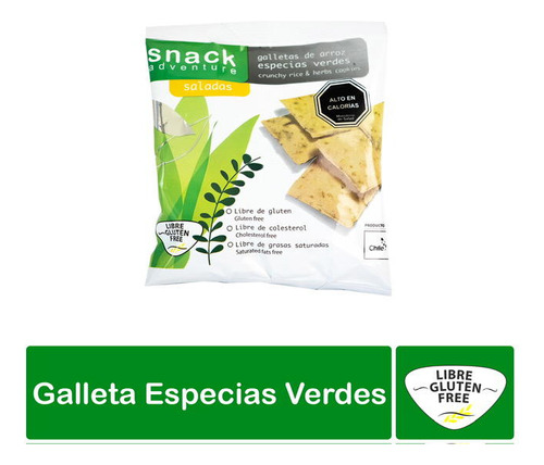 Galletita Especias Verdes Snack Adventure 50gr (sin Gluten)