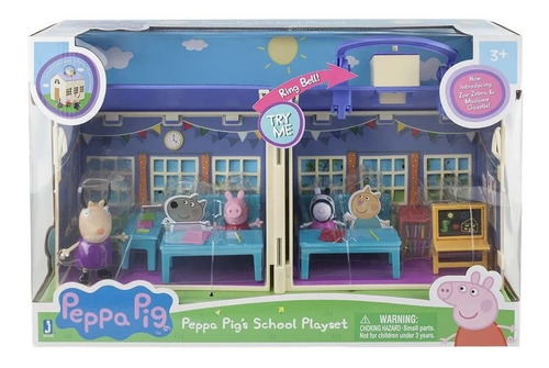 Peppa Pig Playset Escuela Colegio De Lujo Sonidos Y Maleta